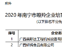 南宁中关村3家创新企业入选2020年南宁市瞪羚企业培育库